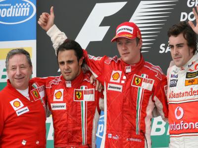 Kimi Raikkonen é o campeão da Fórmula 1 2007 com ajuda de Massa