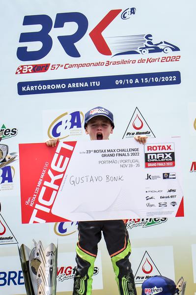 Gustavo Bonk representará o Brasil no Campeonato Mundial de Kart Rotax em Portugal
