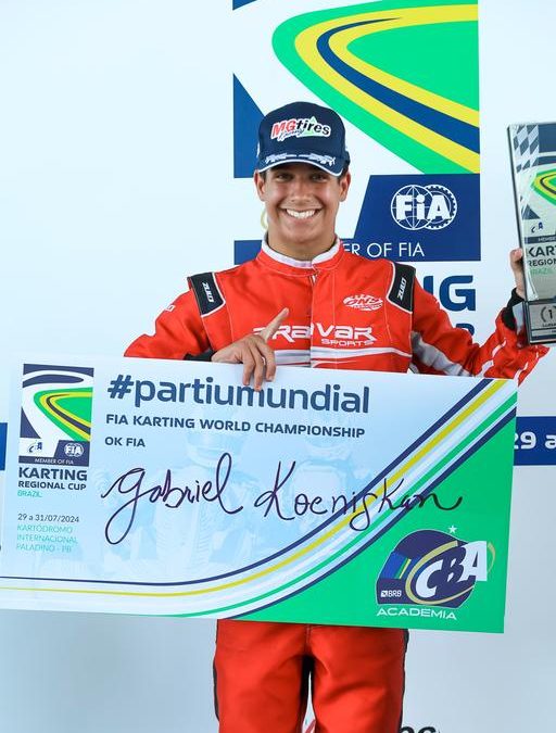 Gabriel Koenigkan vence a Final da Regional Cup e vai disputar o Mundial de Kart na Inglaterra