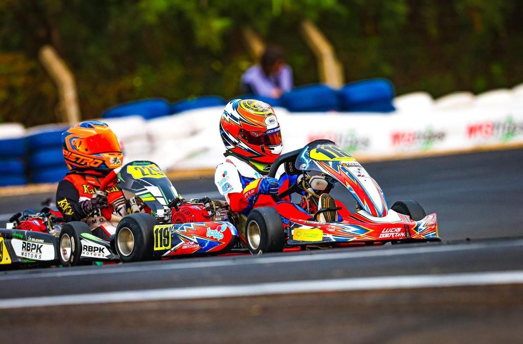 Lucas Bertanha comemora seu segundo pódio no Brasileiro de Kart