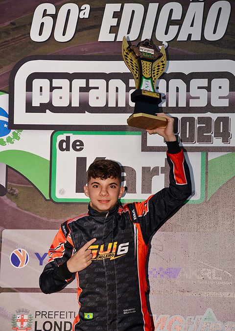 Guilherme Moleiro é campeão da categoria OK Júnior no Paranaense de Kart